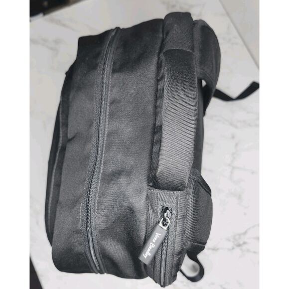 Vera Bradley Black Backpack Laptop School Bag Quilted Nylon Floral Lining - Picture 5 of 8